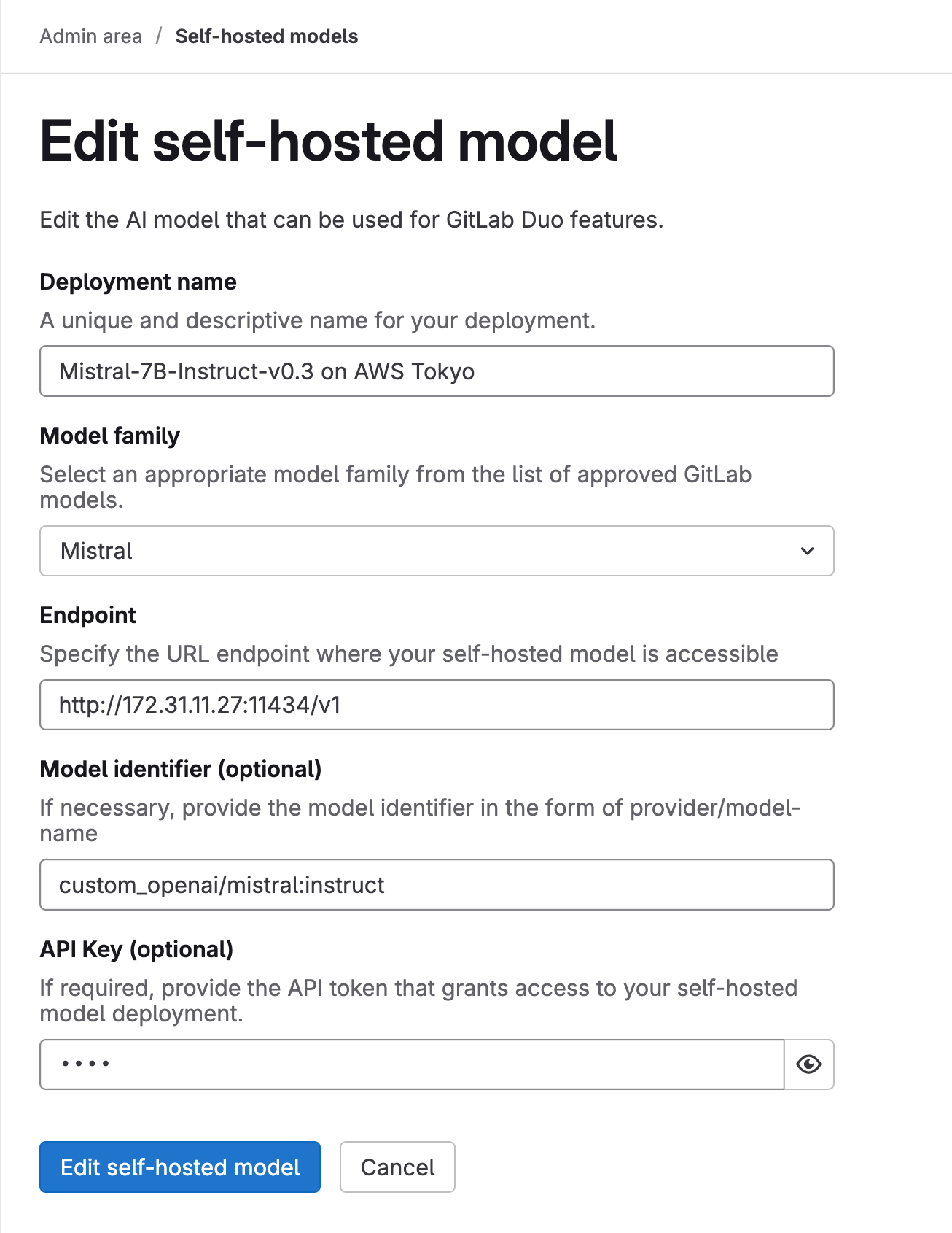 Configure Mistral Model